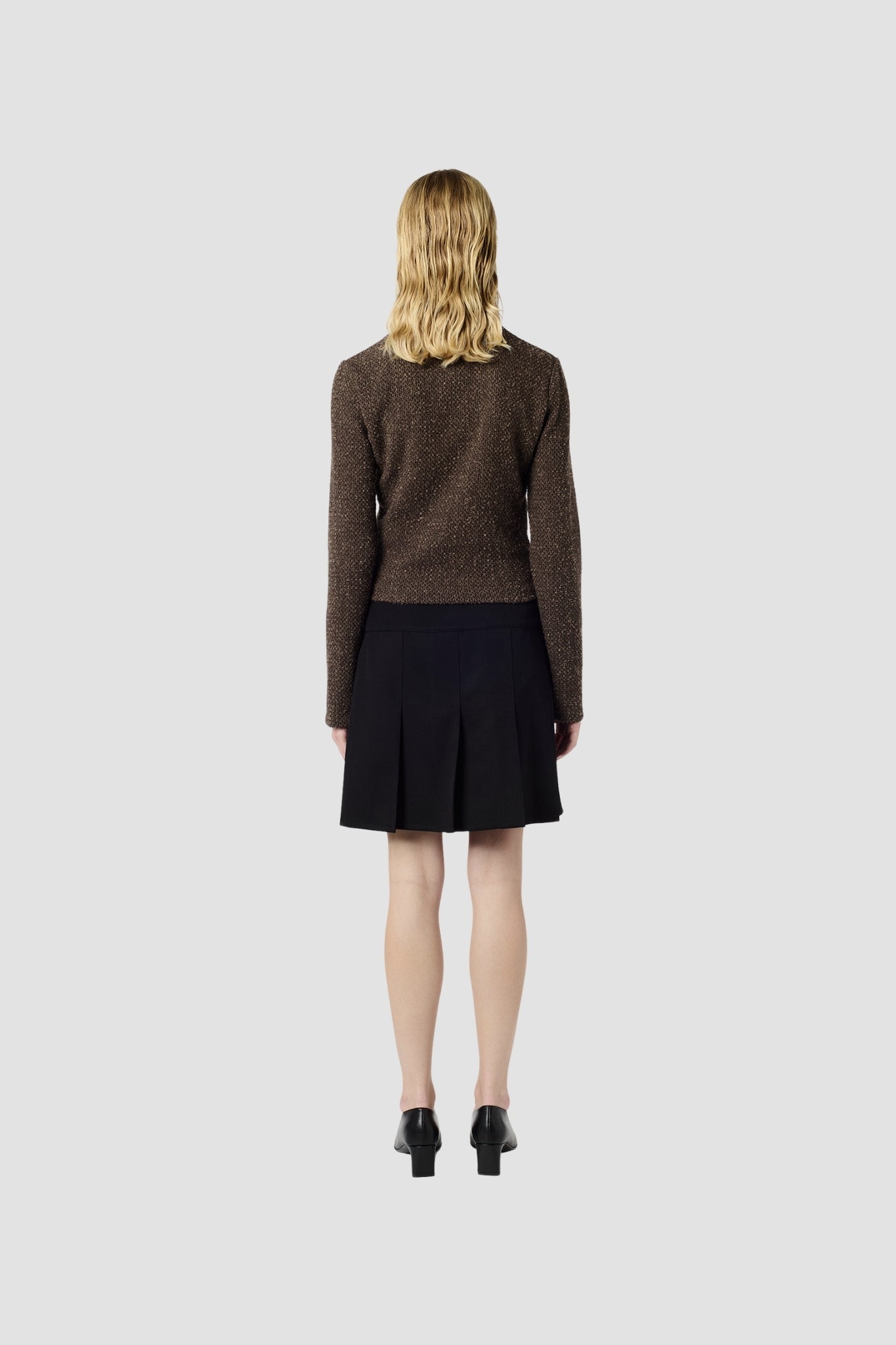 SLIM ZIP LONGSLEEVE Brown Sparse Buckle