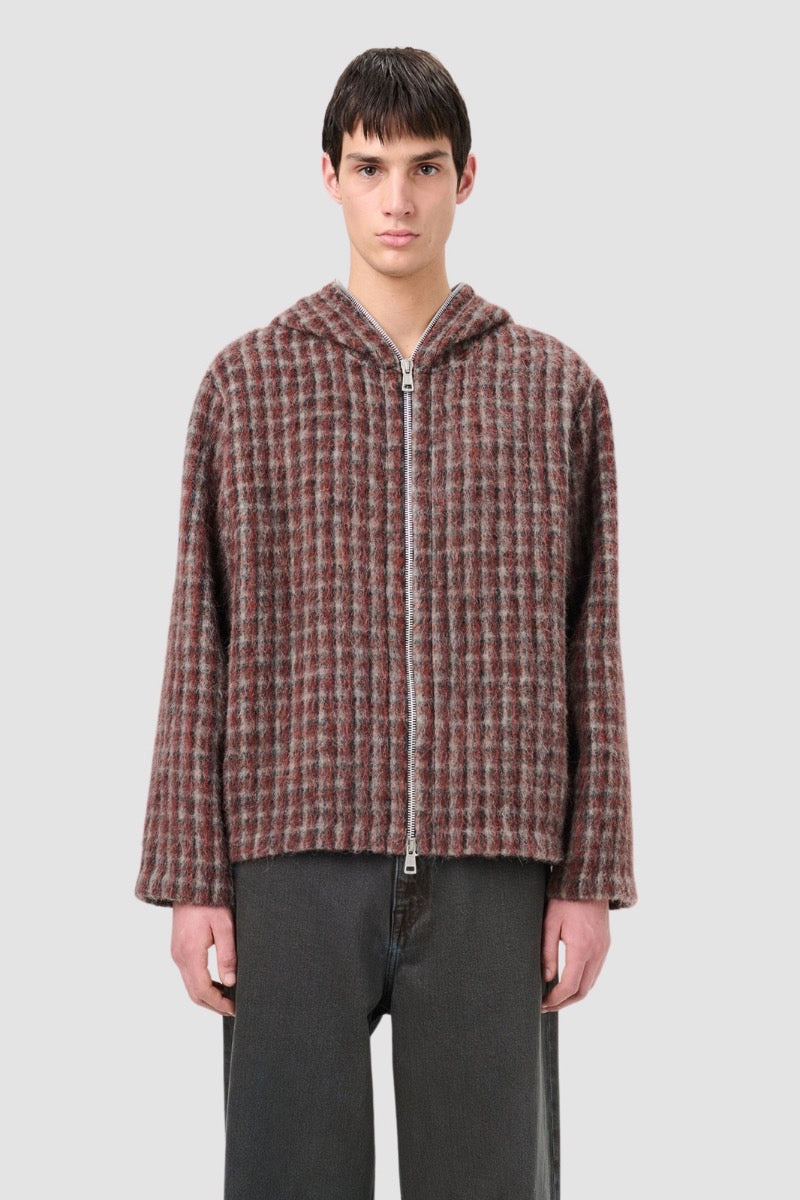 FULL ZIP HOOD Boston Check