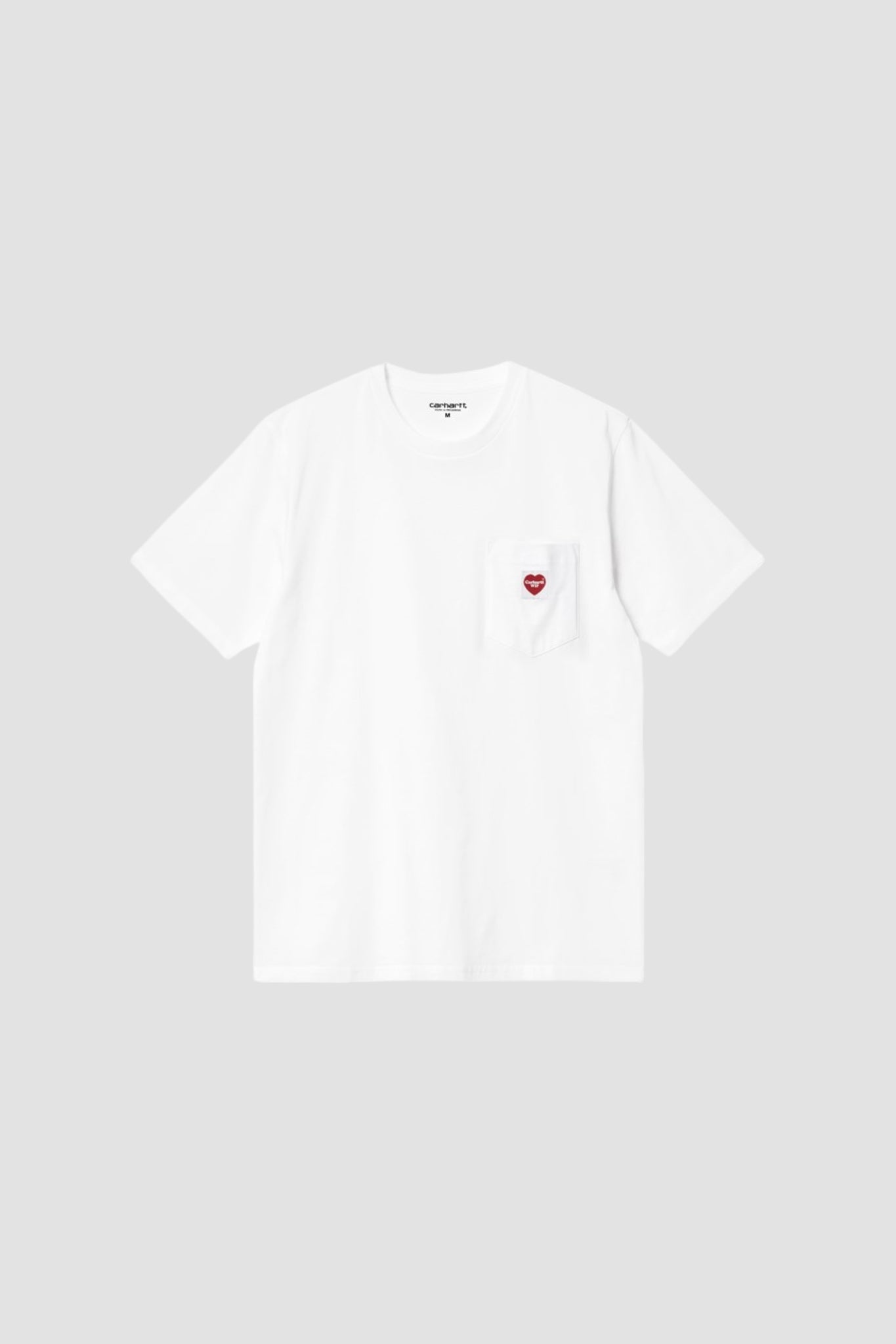 S/S POCKET TEE White / Red