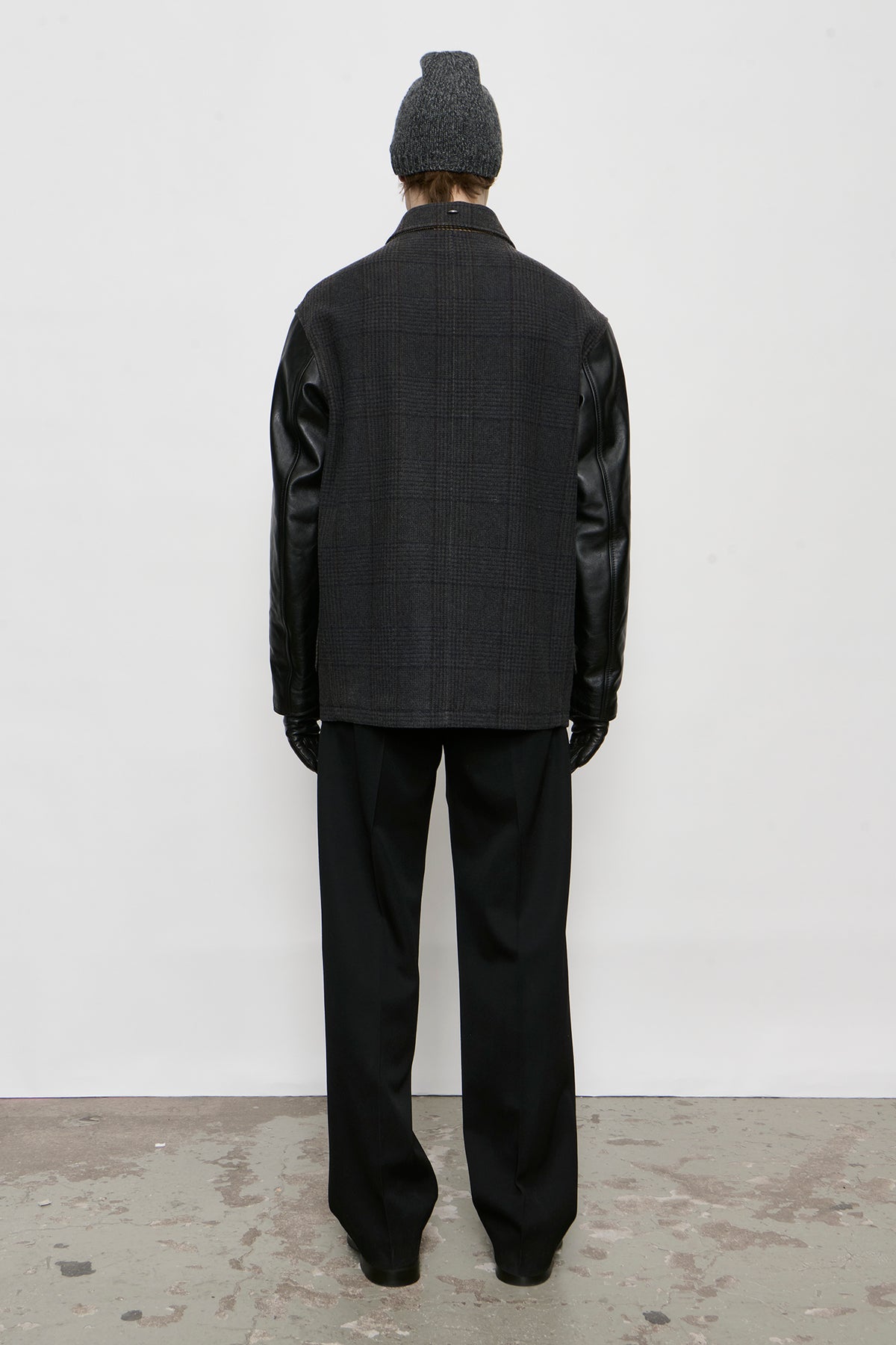 STILL JACKET bishop check tempered wool