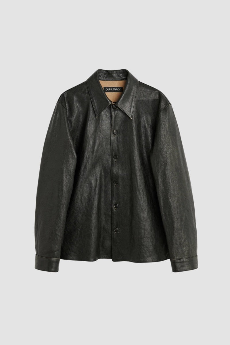 WELDING SHIRT Worn Brown Lambskin