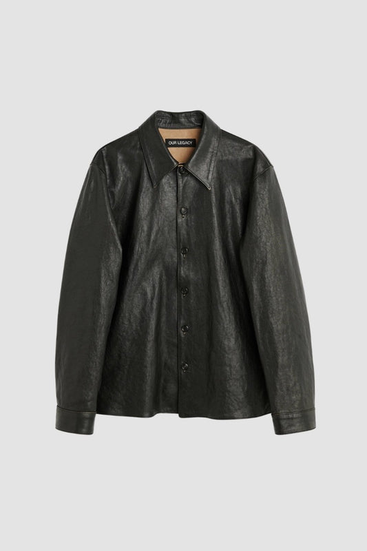 WELDING SHIRT Worn Brown Lambskin