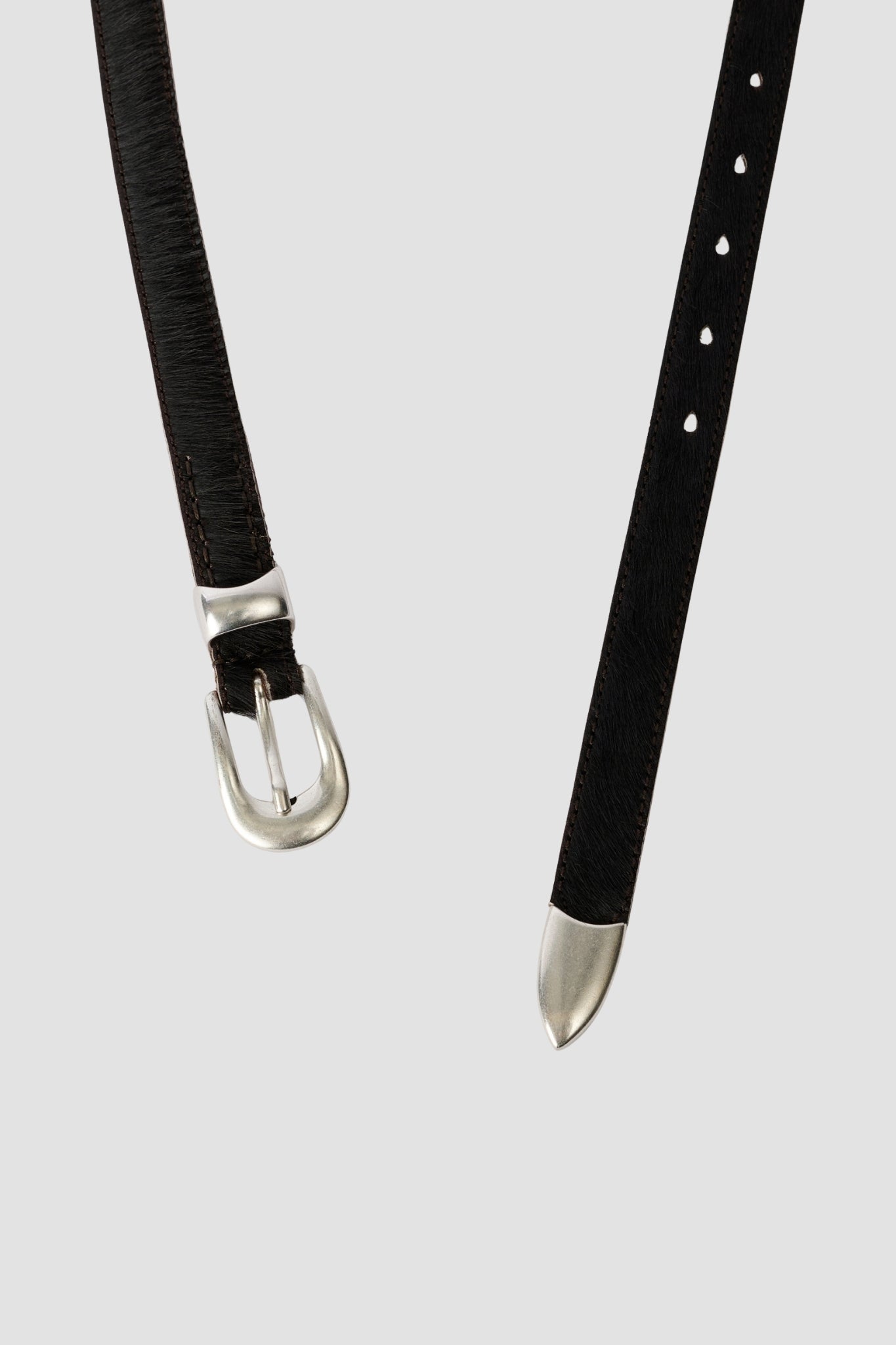 2 CM BELT, Chocolate Hair On Hide