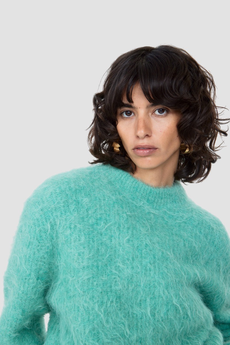 W HARU SWEATER TURQUOISE
