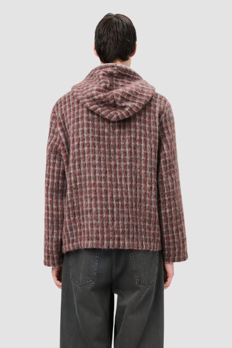 FULL ZIP HOOD Boston Check