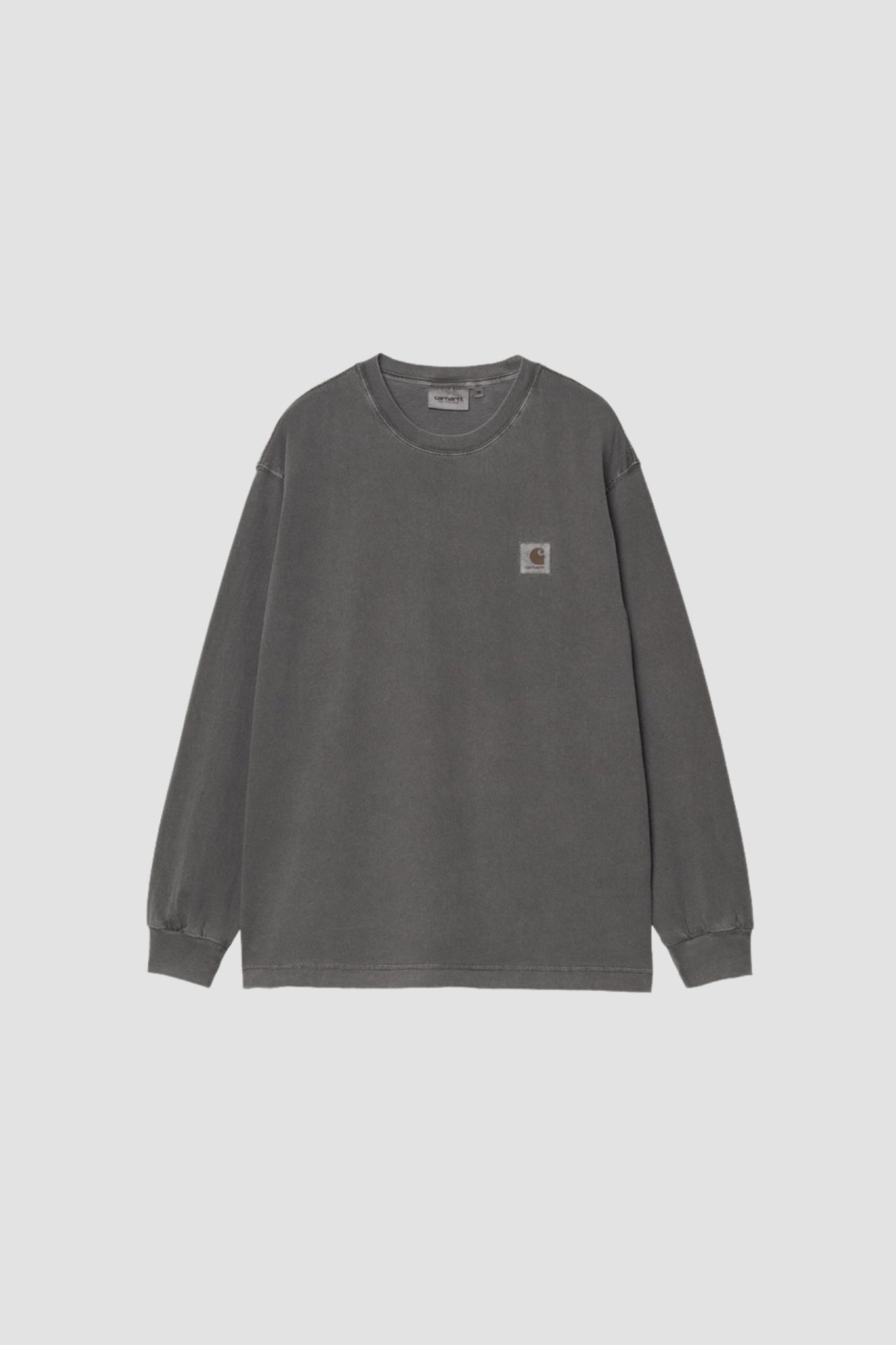 L/S NELSON TEE Graphite garment dyed