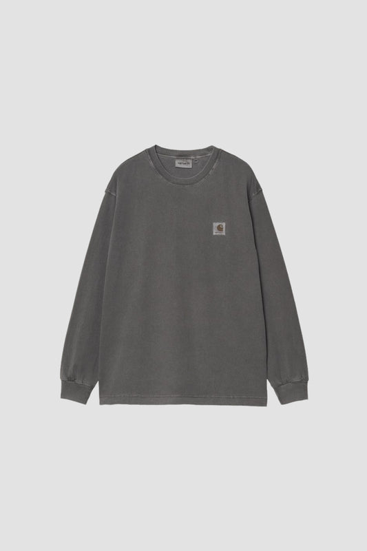 L/S NELSON TEE Graphite garment dyed