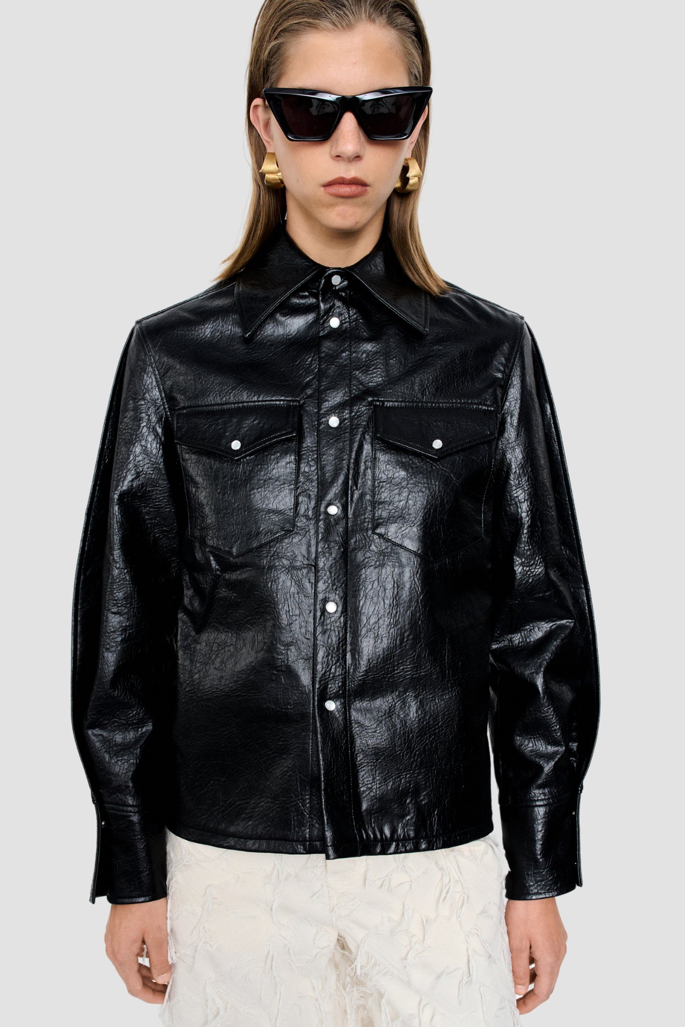 RHEA JACKET faux memory leather
