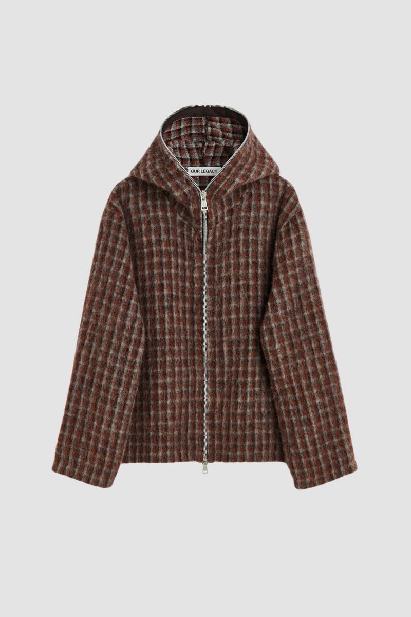 FULL ZIP HOOD Boston Check