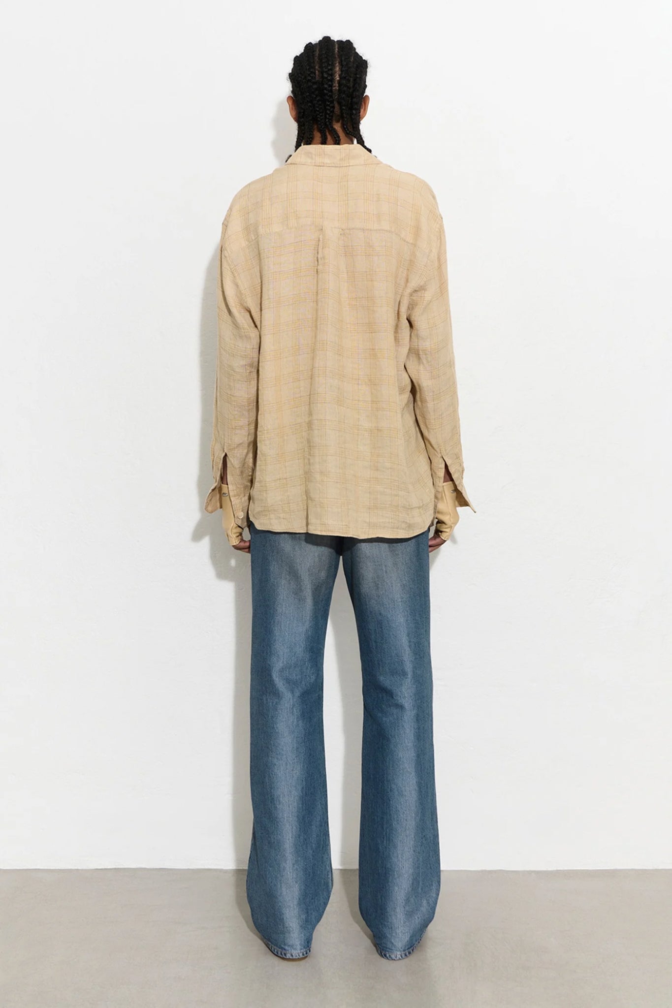 ABOVE SHIRT Vacay Check Gauze Linen