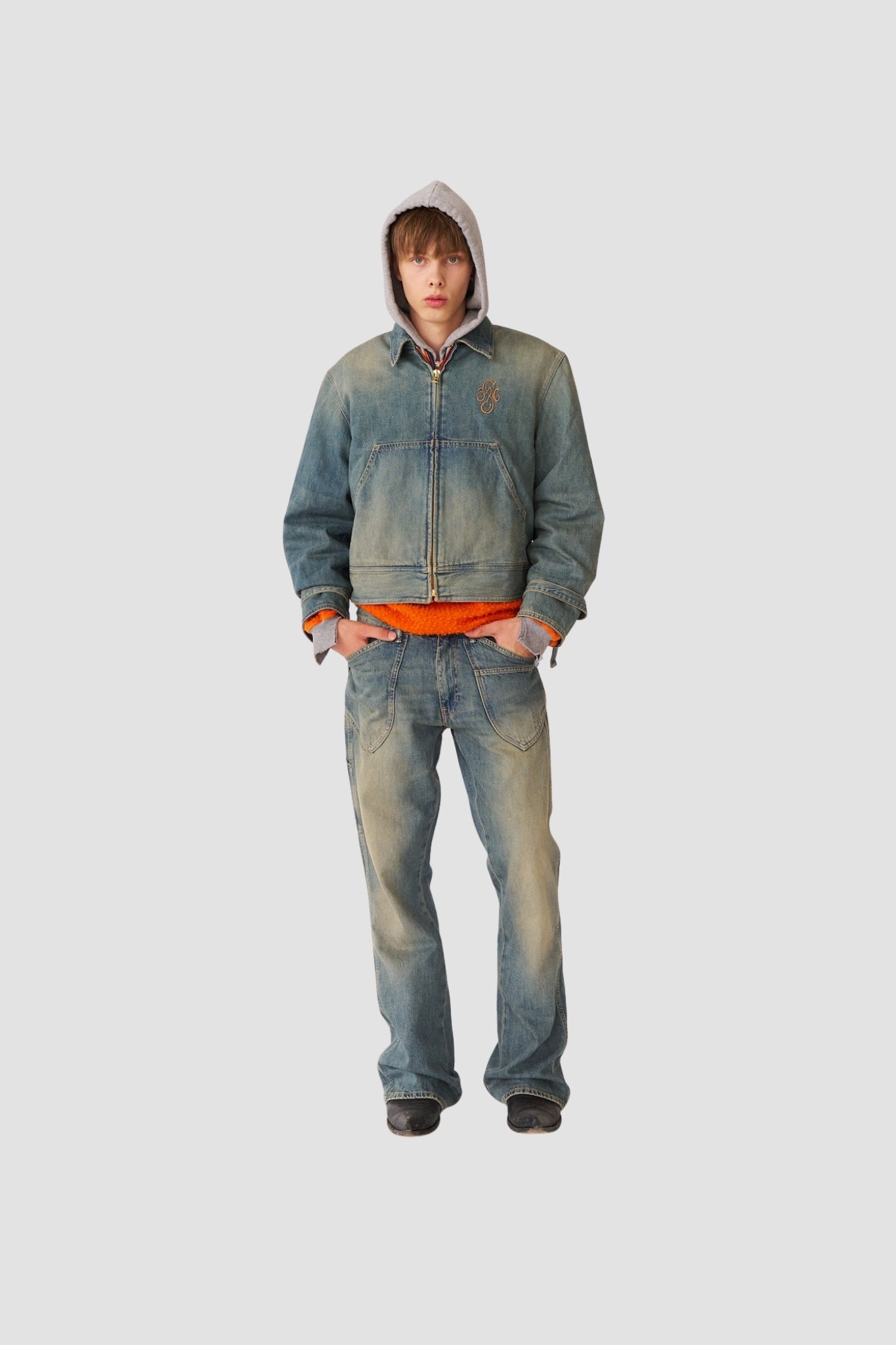 WORK JACKET LINED Sand blue