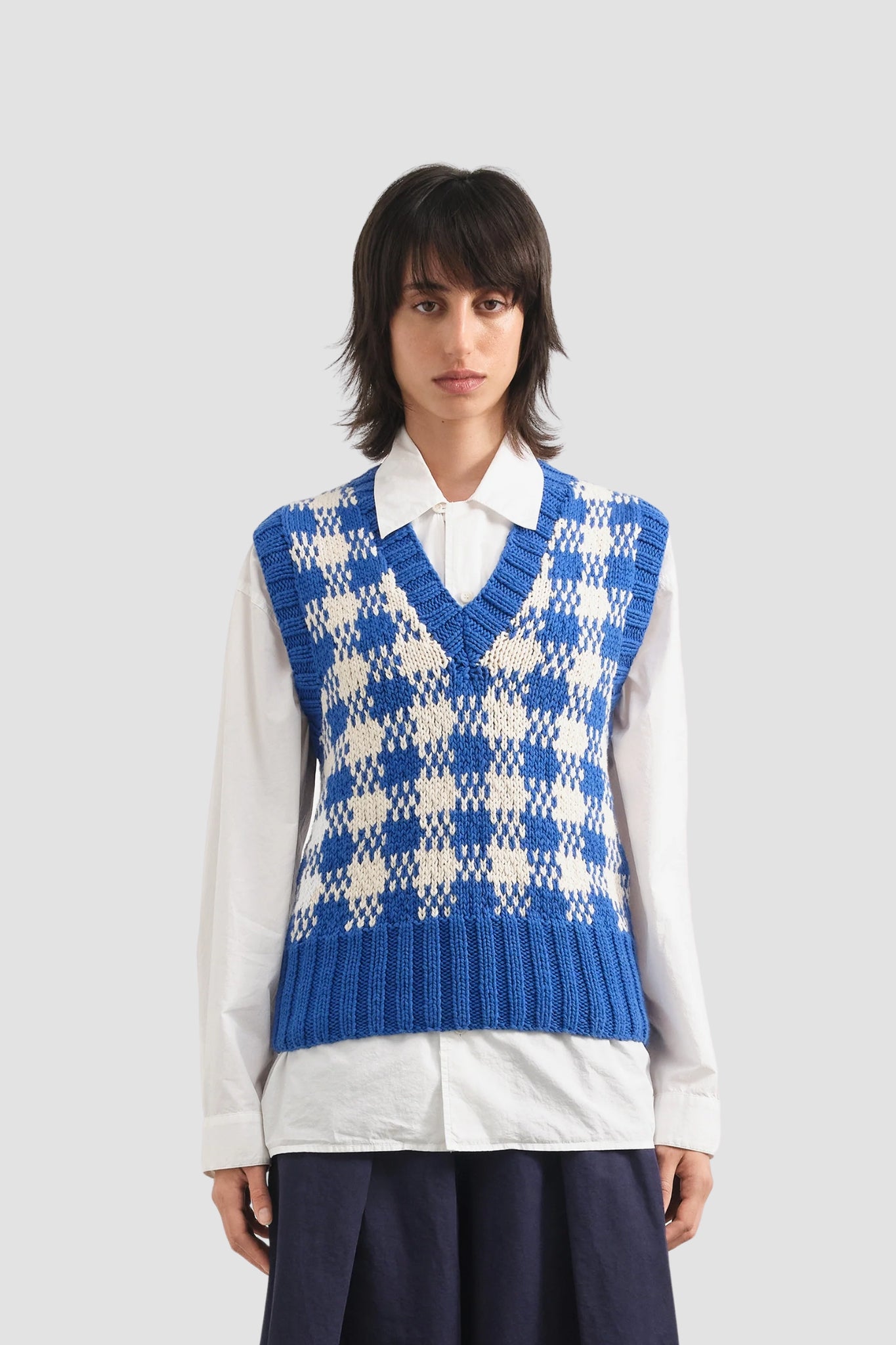 HEIDI TANK blue check