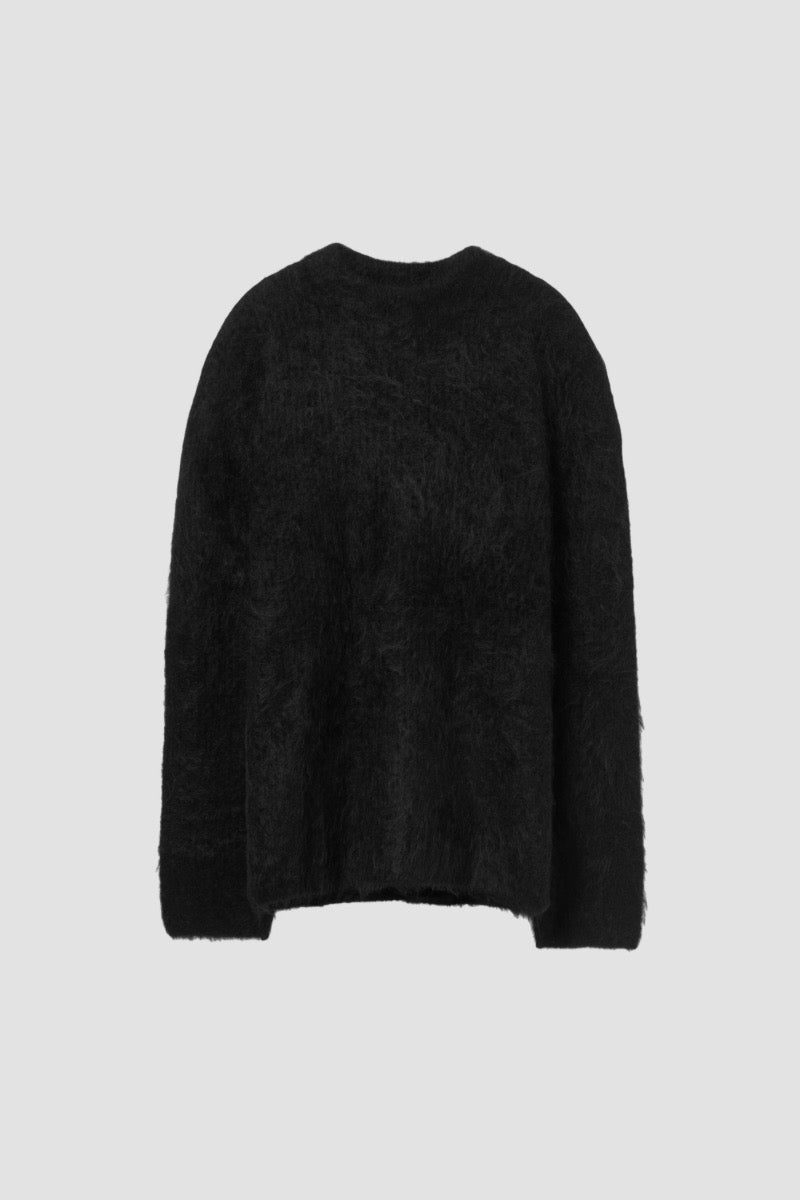 W HARU SWEATER, BLACK