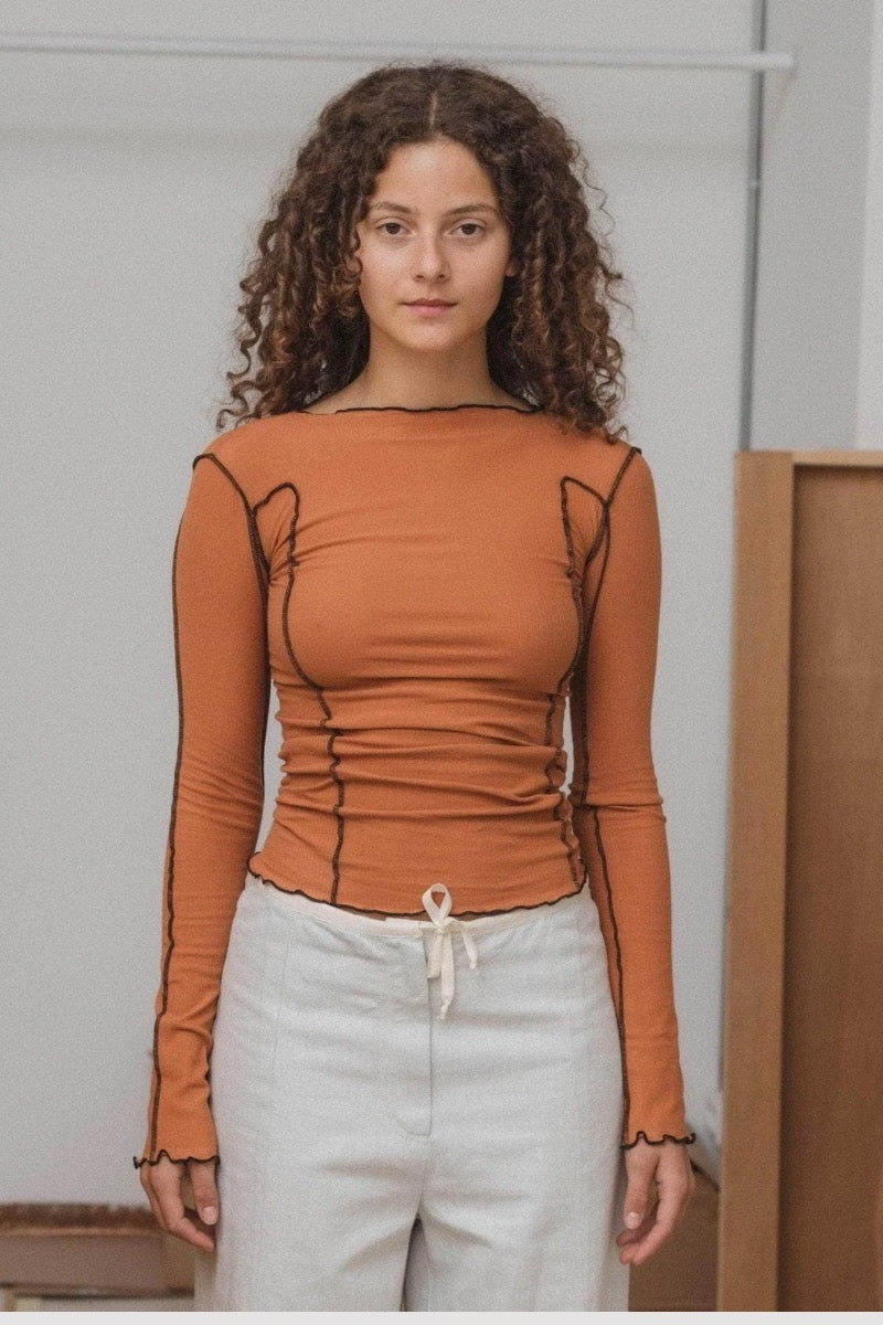 OMATO L/S ORANGE/BLACK