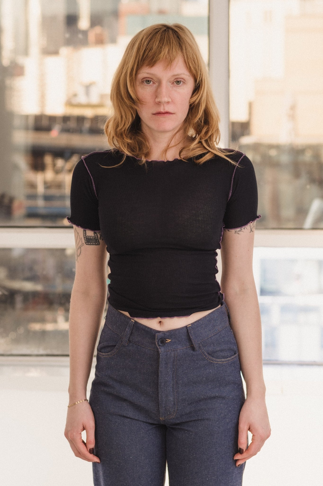 VEIN TEE Murano Navy