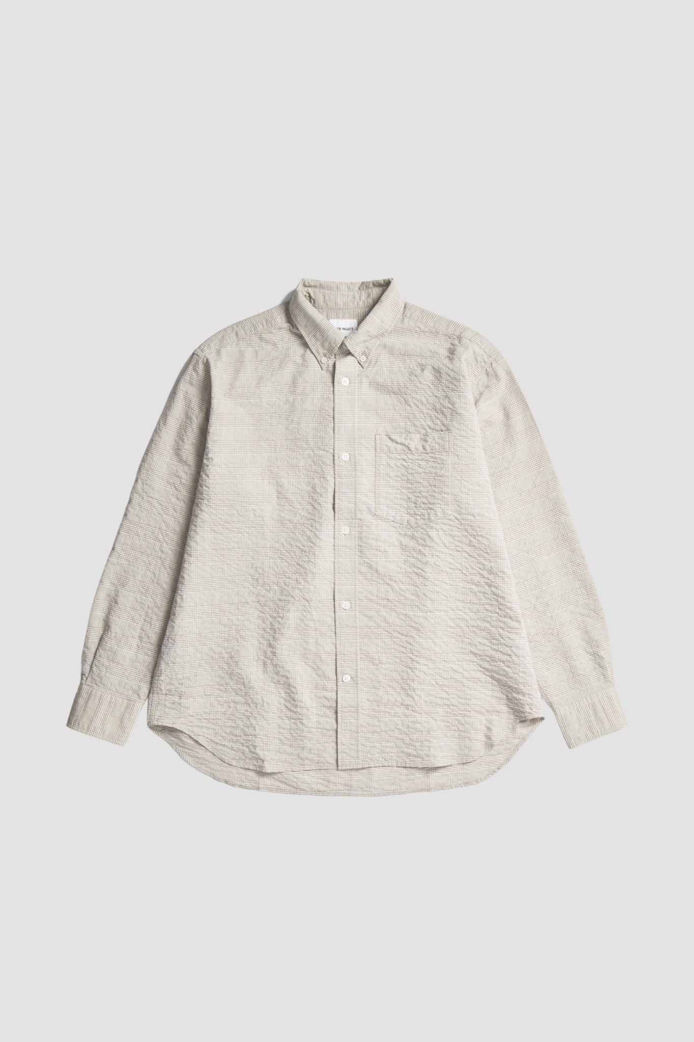MO OVERSIZED CHECK SHIRT Oatmeal
