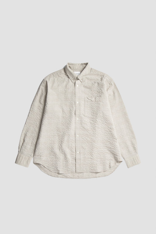 MO OVERSIZED CHECK SHIRT Oatmeal