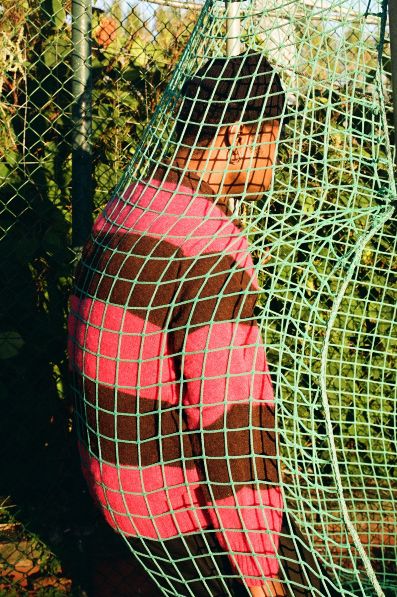 SUEDEHEAD STRIPE CREW KNIT CARNATION/COFFEE