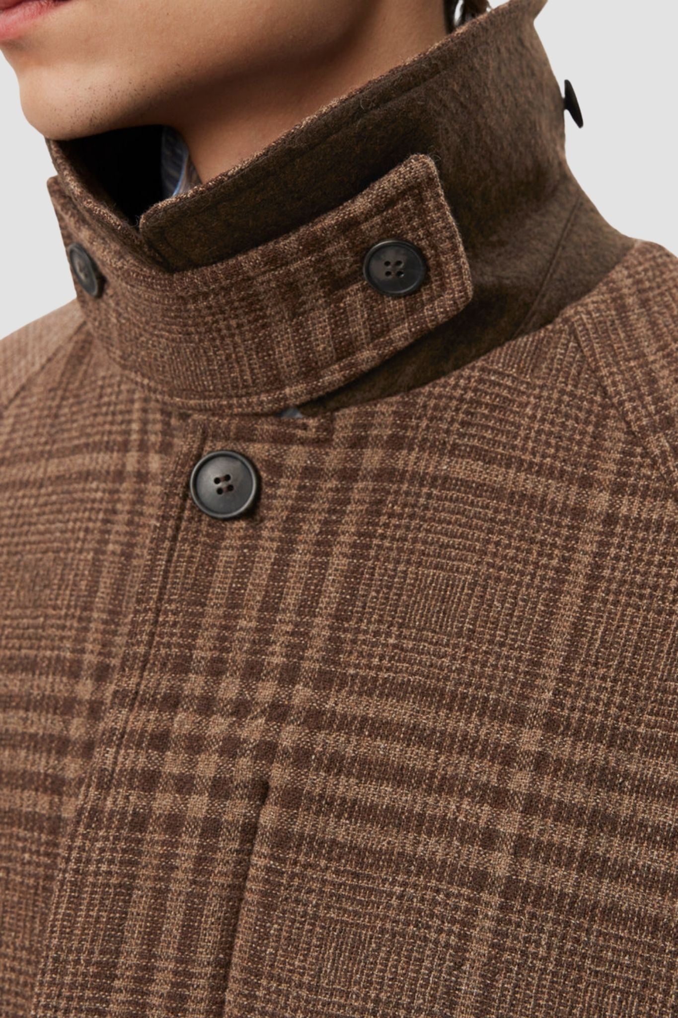 ACCESSION COAT BROWN CHECK