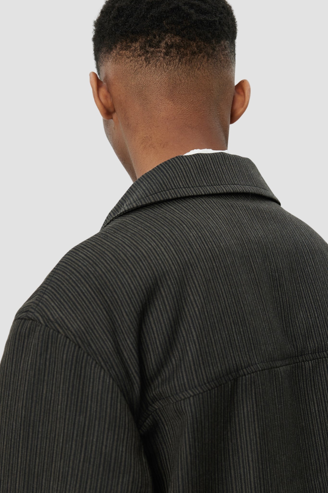 MAIL JACKET Taupe Vintage Stripe