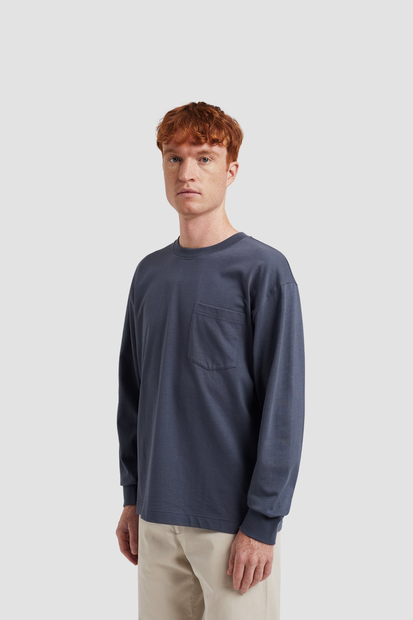 NORSE STANDARD L/S HEAVY LOOSE TEE Orion Blue