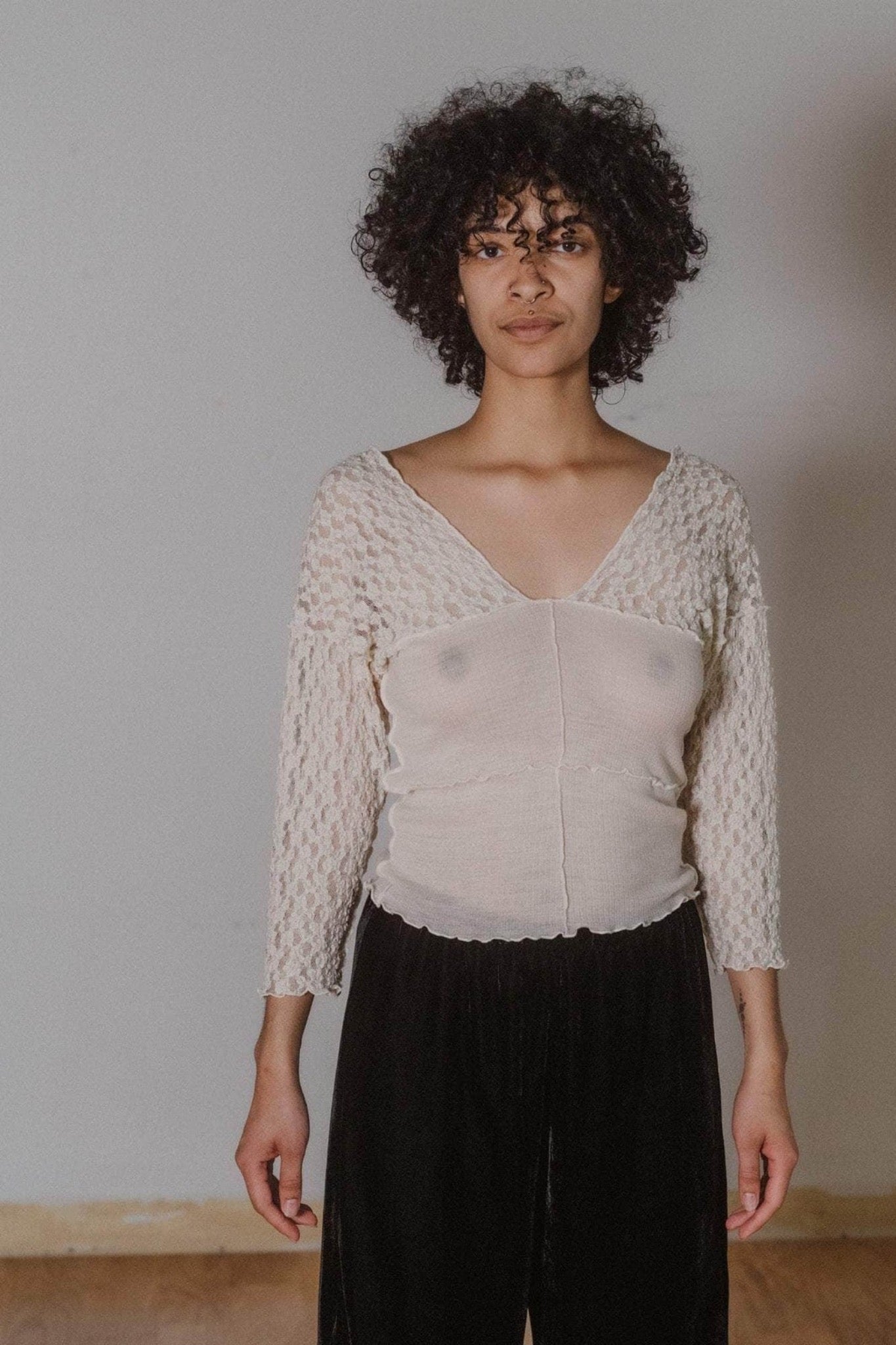 NEHRU LONG SLEEVE TEE Undyed