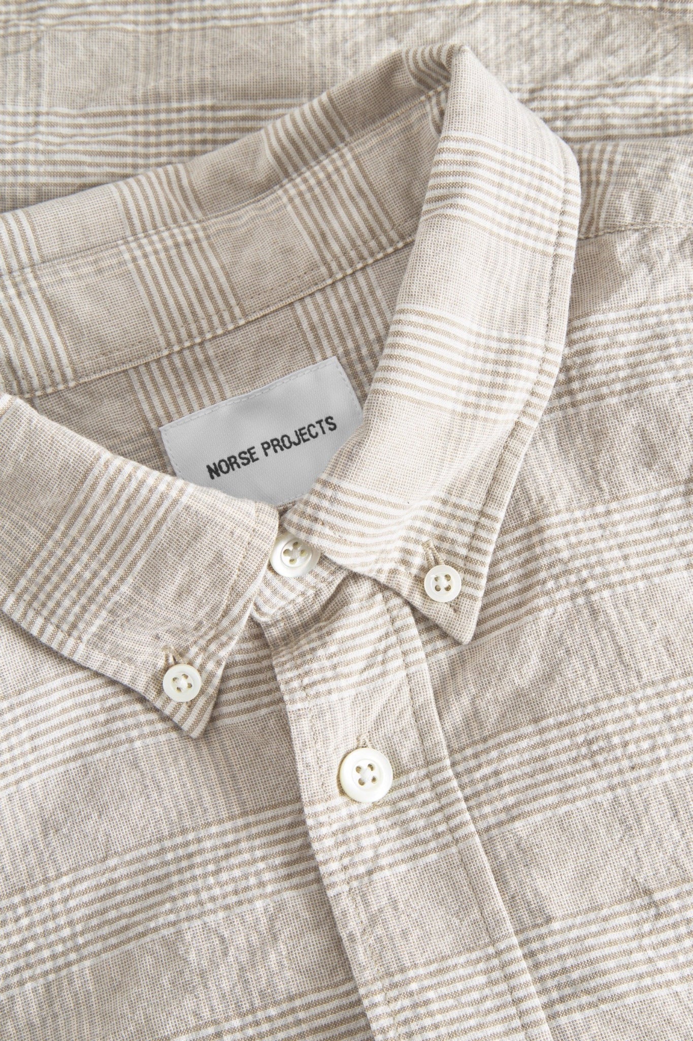 MO OVERSIZED CHECK SHIRT Oatmeal