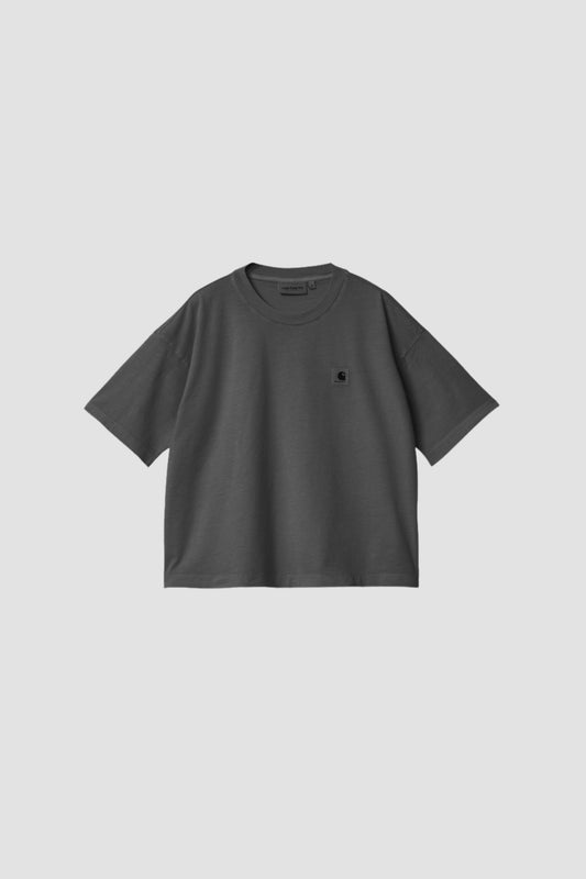 W S/S NELSON TEE Graphite garment dyed
