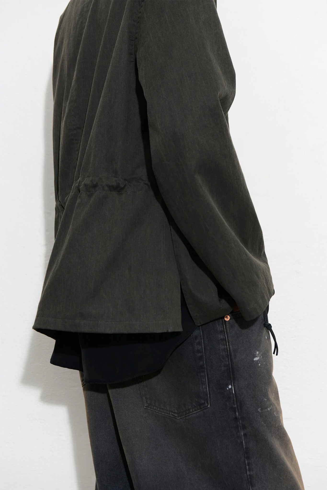 UNITY JACKET Antique Mudd Coated Sateen