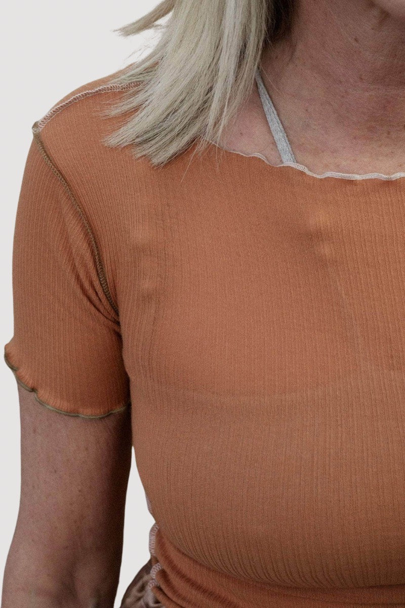 VEIN TEE ORANGE/GREEN