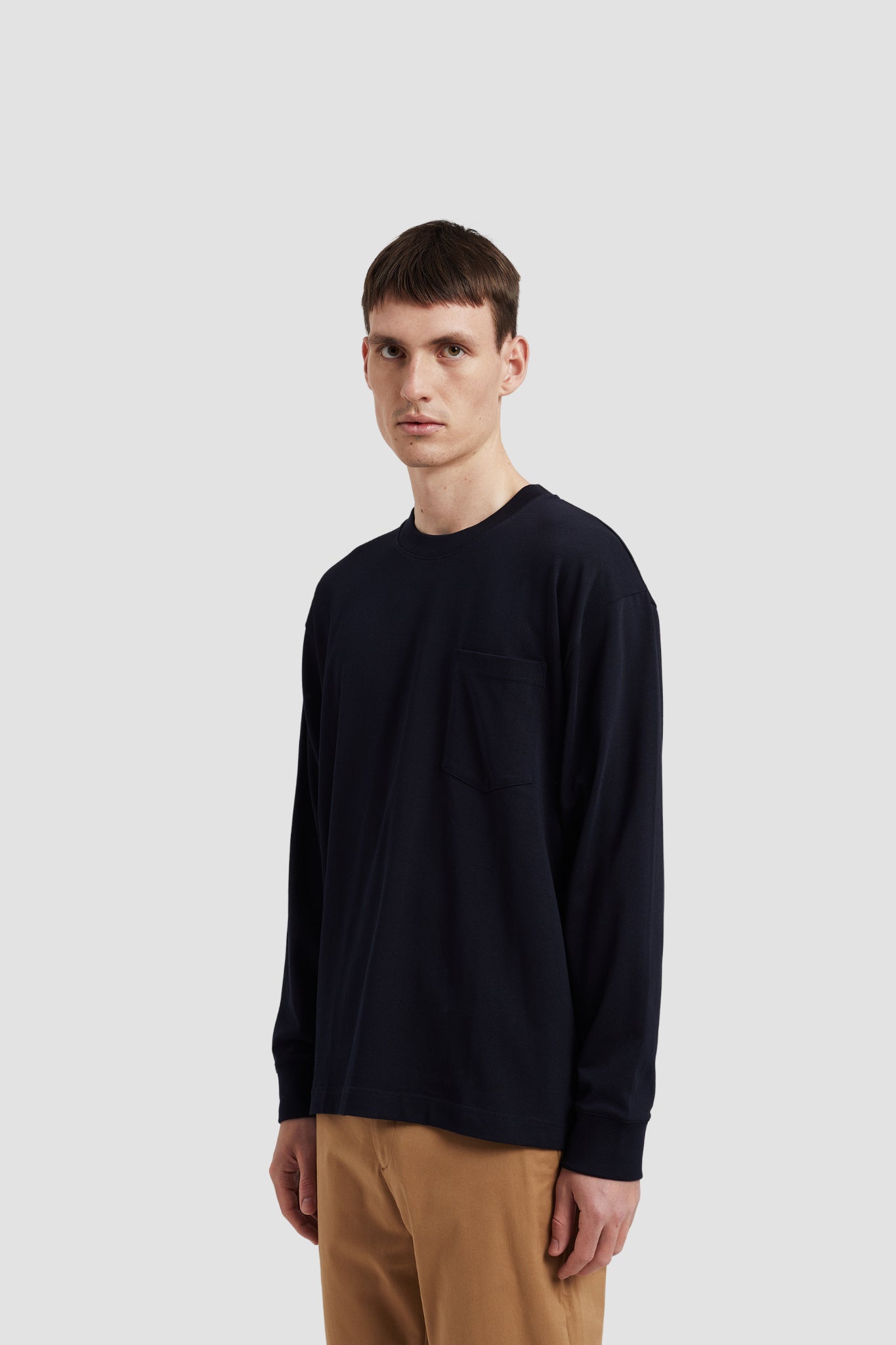 NORSE STANDARD L/S HEAVY LOOSE TEE Dark Navy