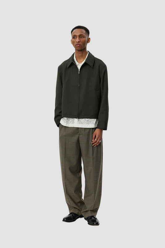 MAIL JACKET Taupe Vintage Stripe