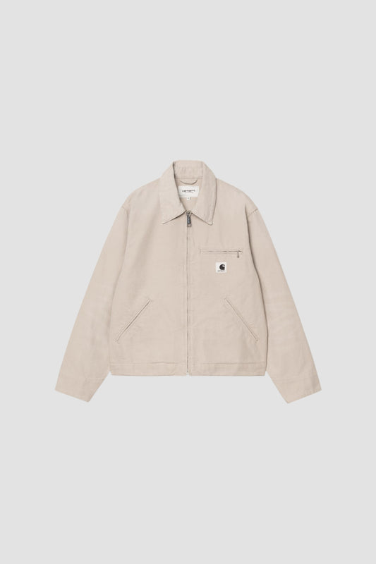 W OG DETROIT JACKET Dusky Beige stone canvas