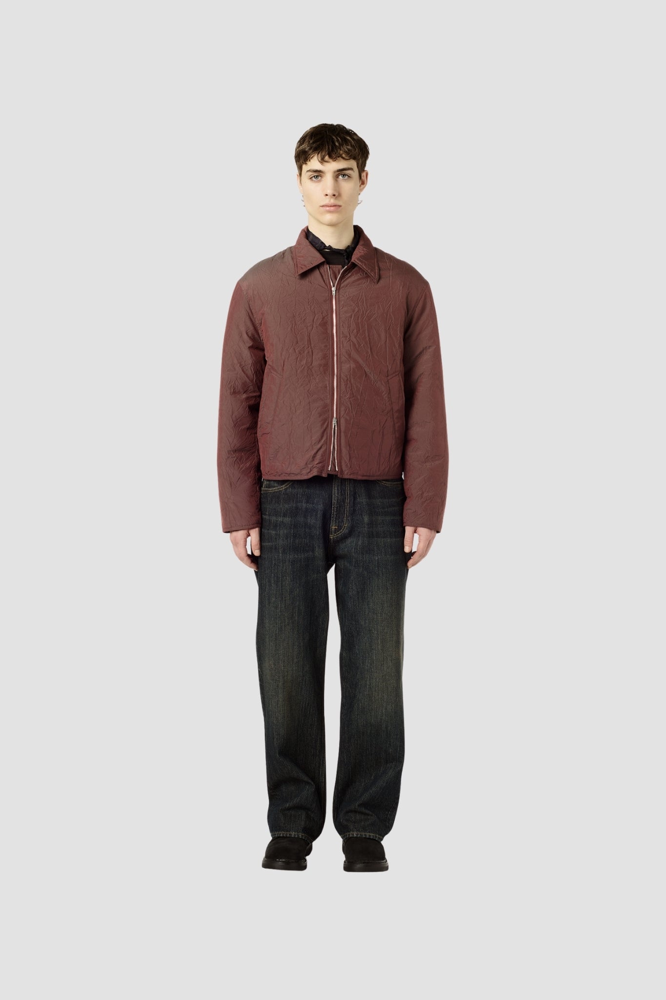 SLIGHT JACKET Shining Cherry Crinkle Solaro