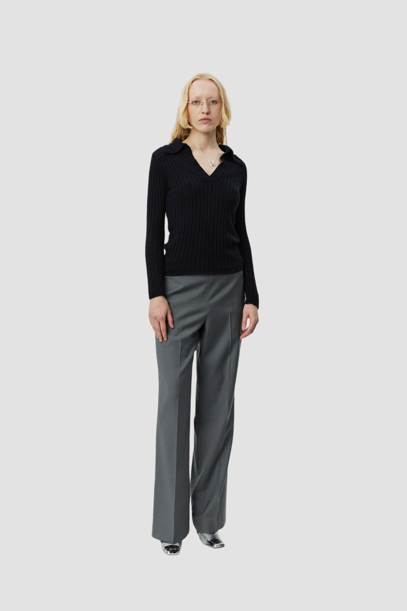 OPEN PLACKET POLO black snug