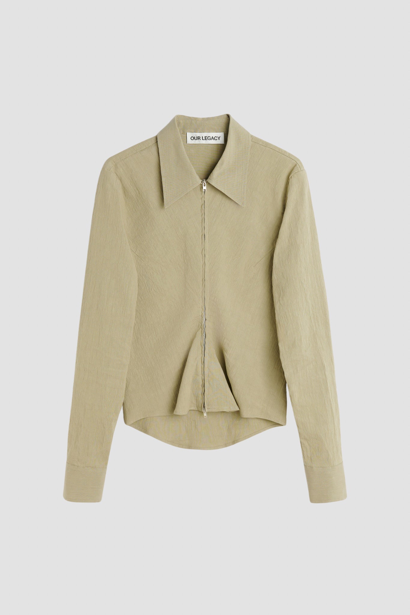 SLIM ZIP SHIRT Dry Grass Rugged Lincot