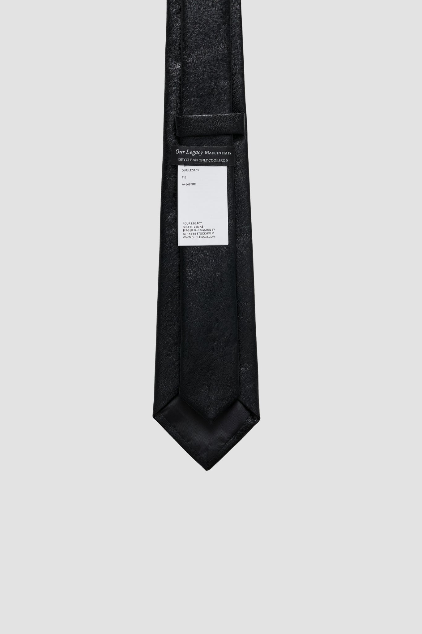 TIE, Black Real Fake Leather