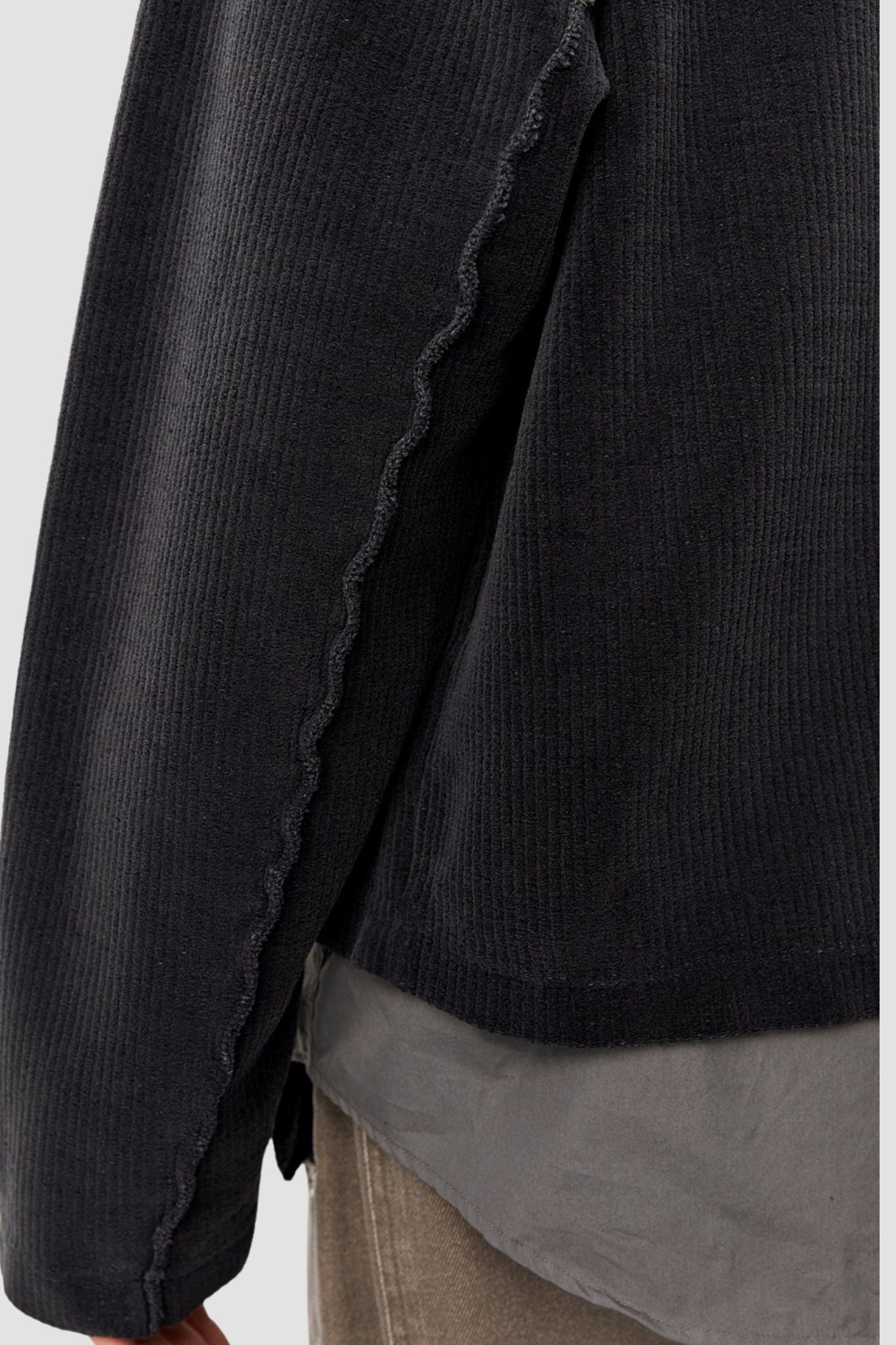 LEISURE ZIP UP Washed GREY