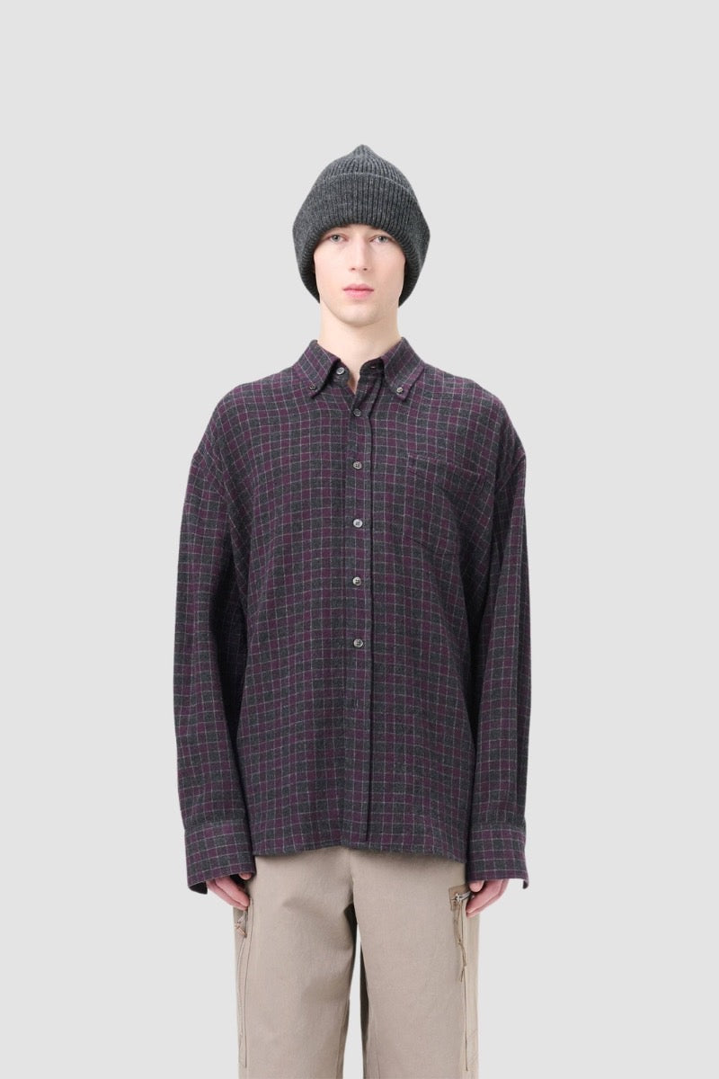 BORROWED BD SHIRT Sophomore Check Rural Wool