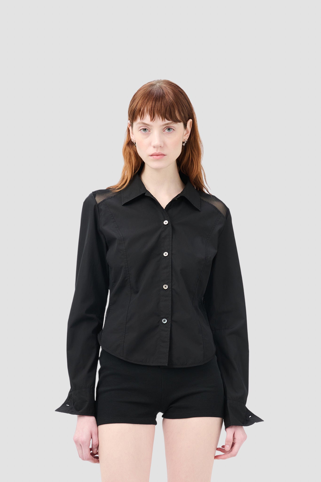 CINCHER SHIRT Black all day poplin