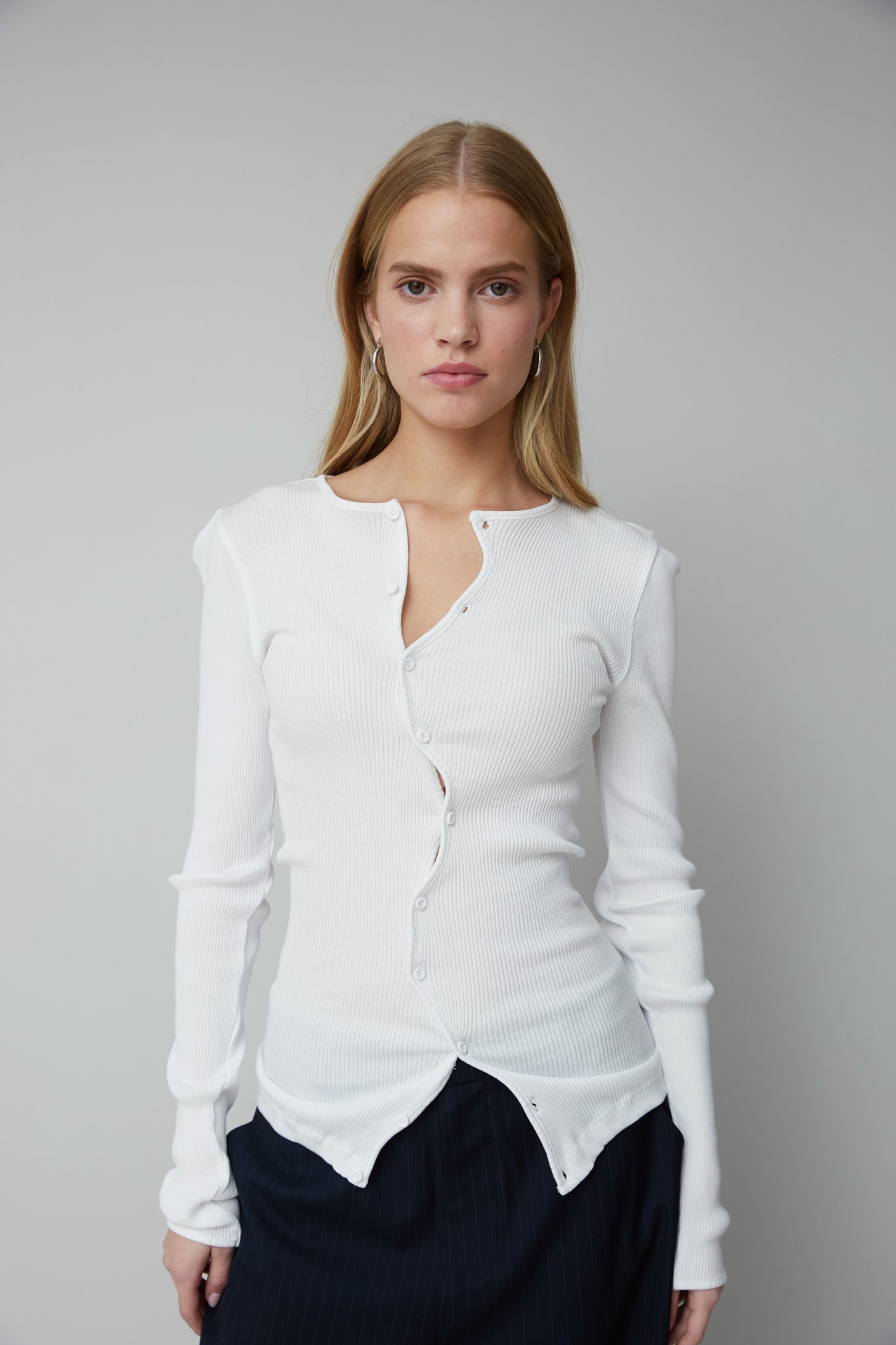 CLAIRE SEAMLESS TOP White