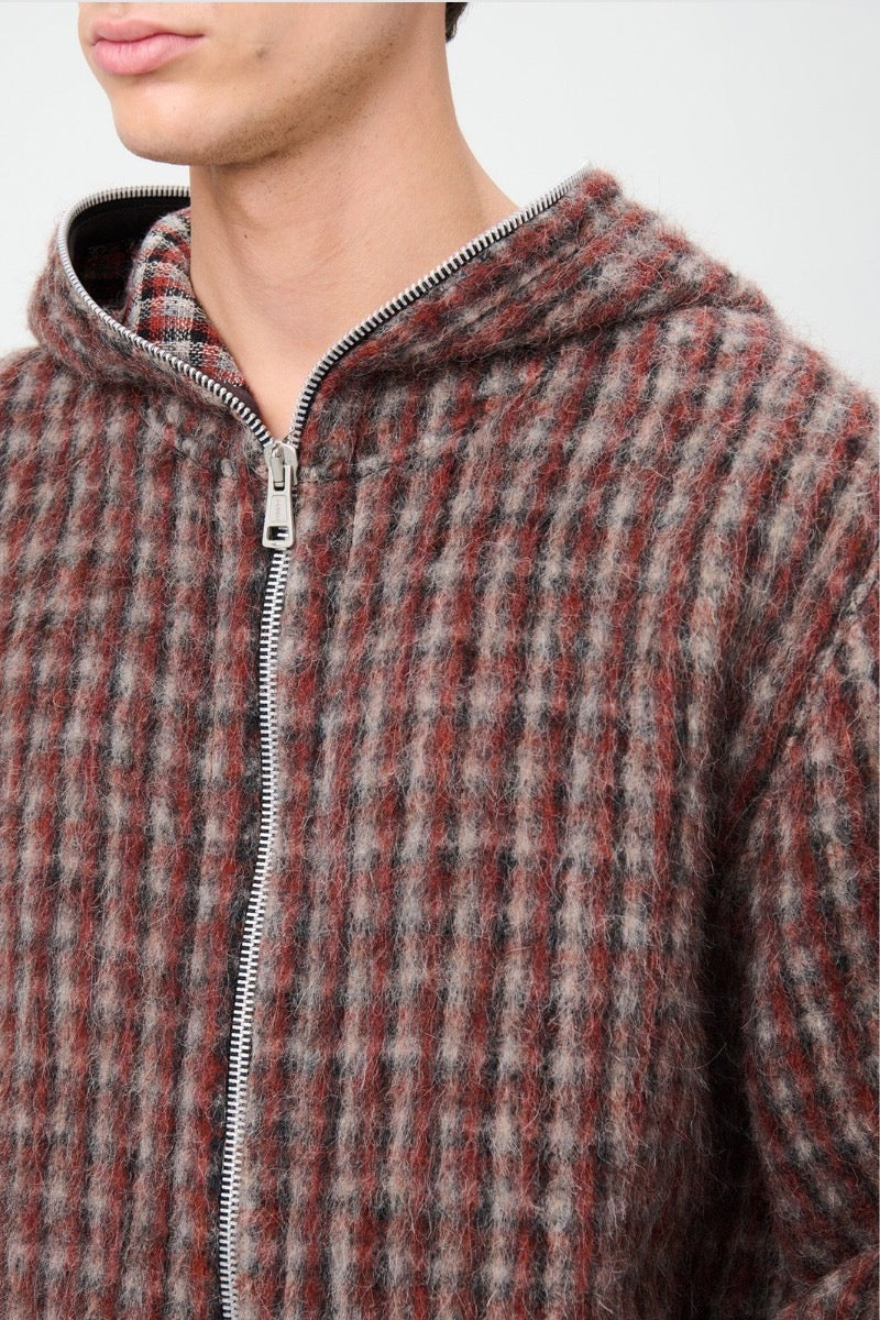 FULL ZIP HOOD Boston Check