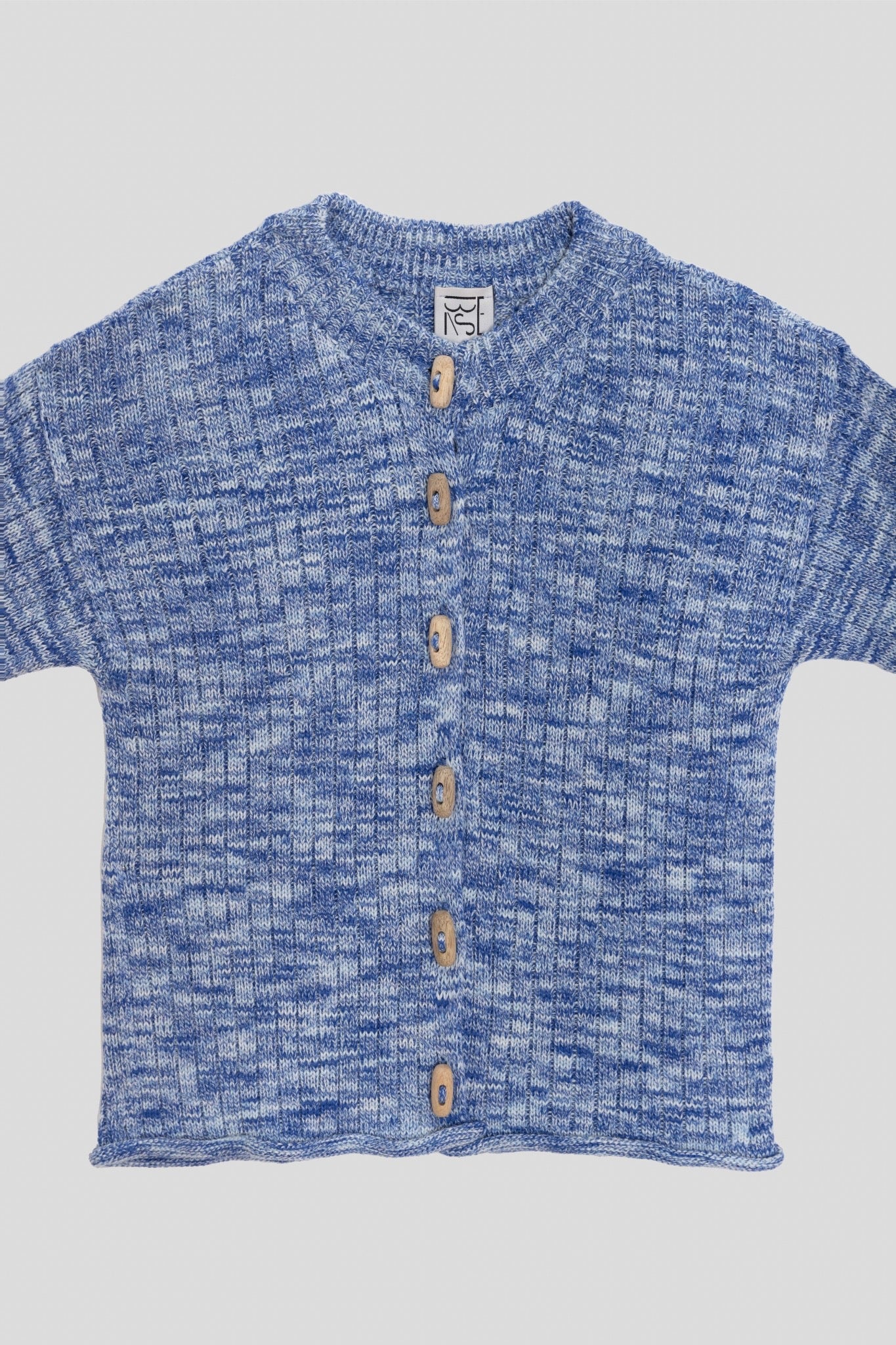 DRIP CARDIGAN Blue melange