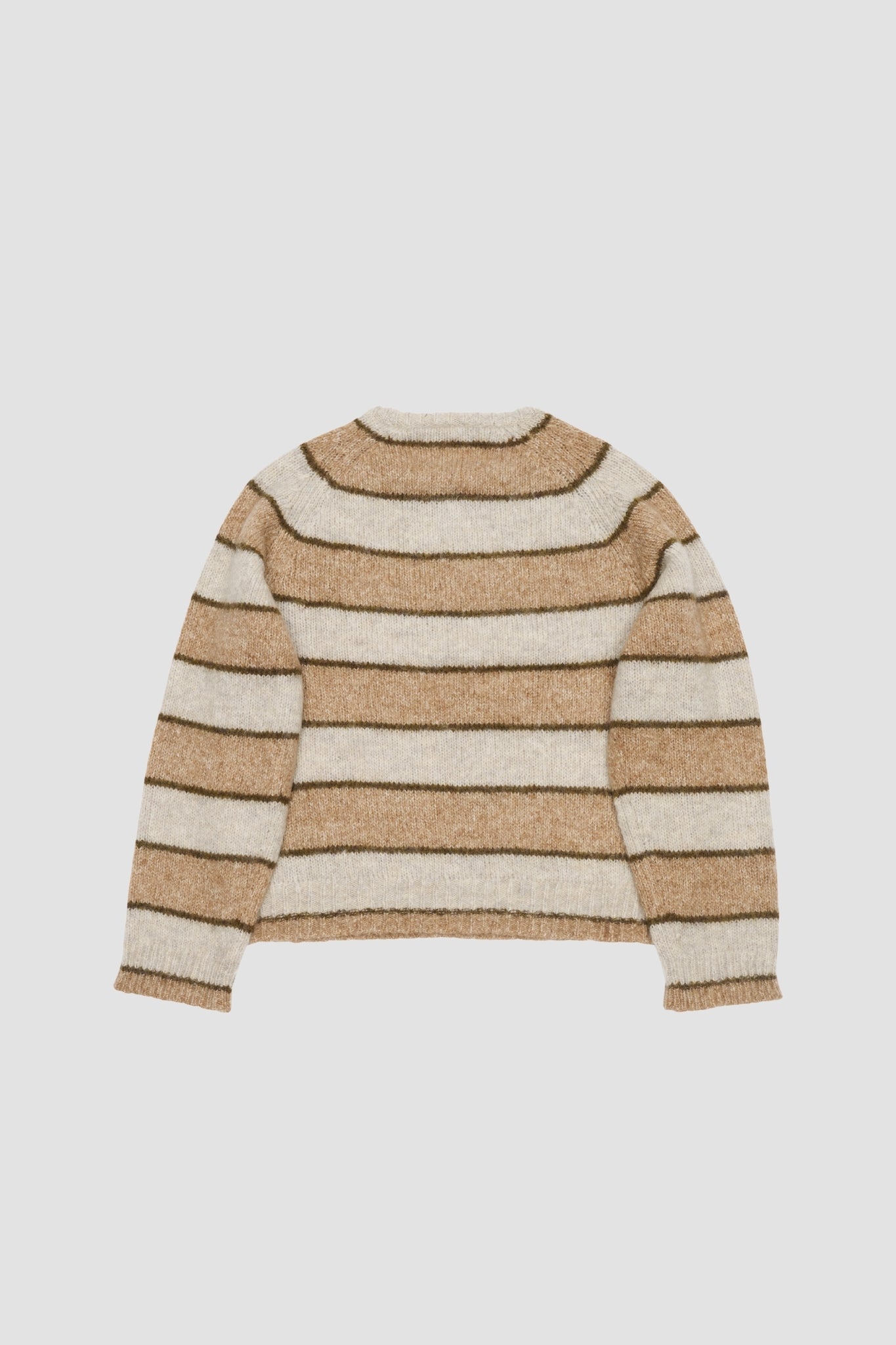 RAGLAN KNIT Beige Stripe