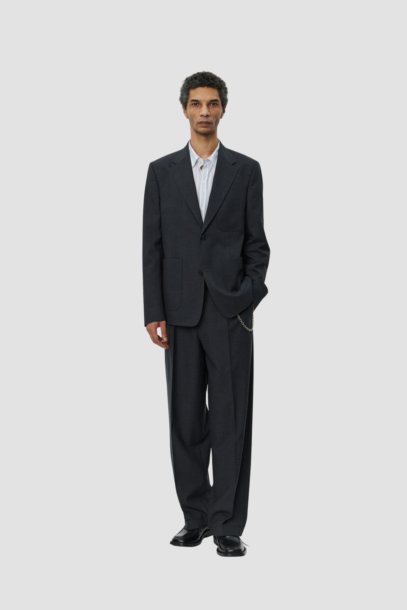 PATCH POCKET BLAZER Grey