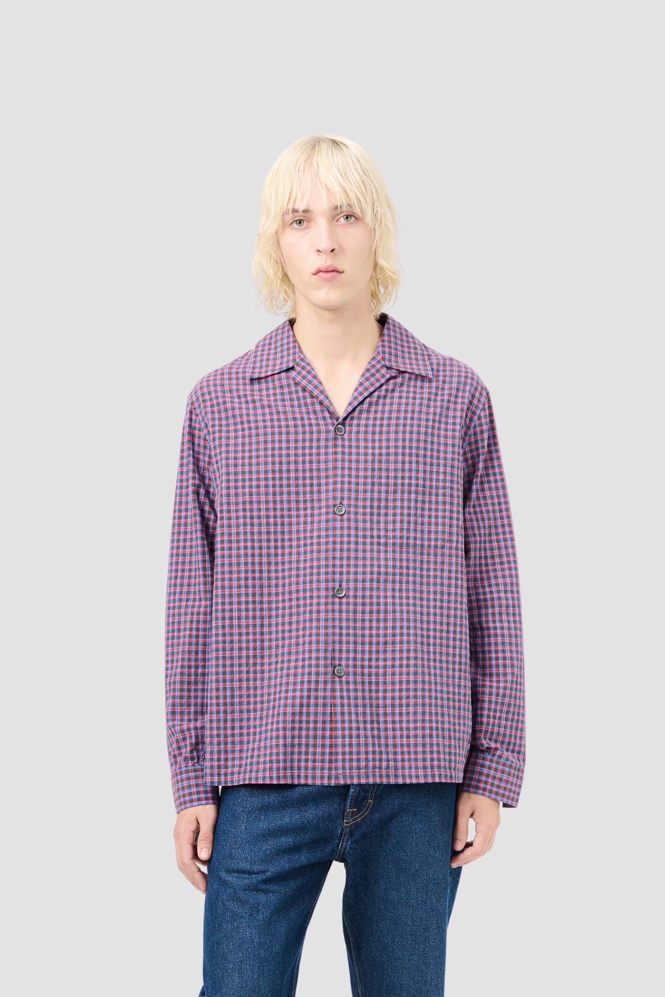 HEUSEN SHIRT Venice Check Almost Seersucker