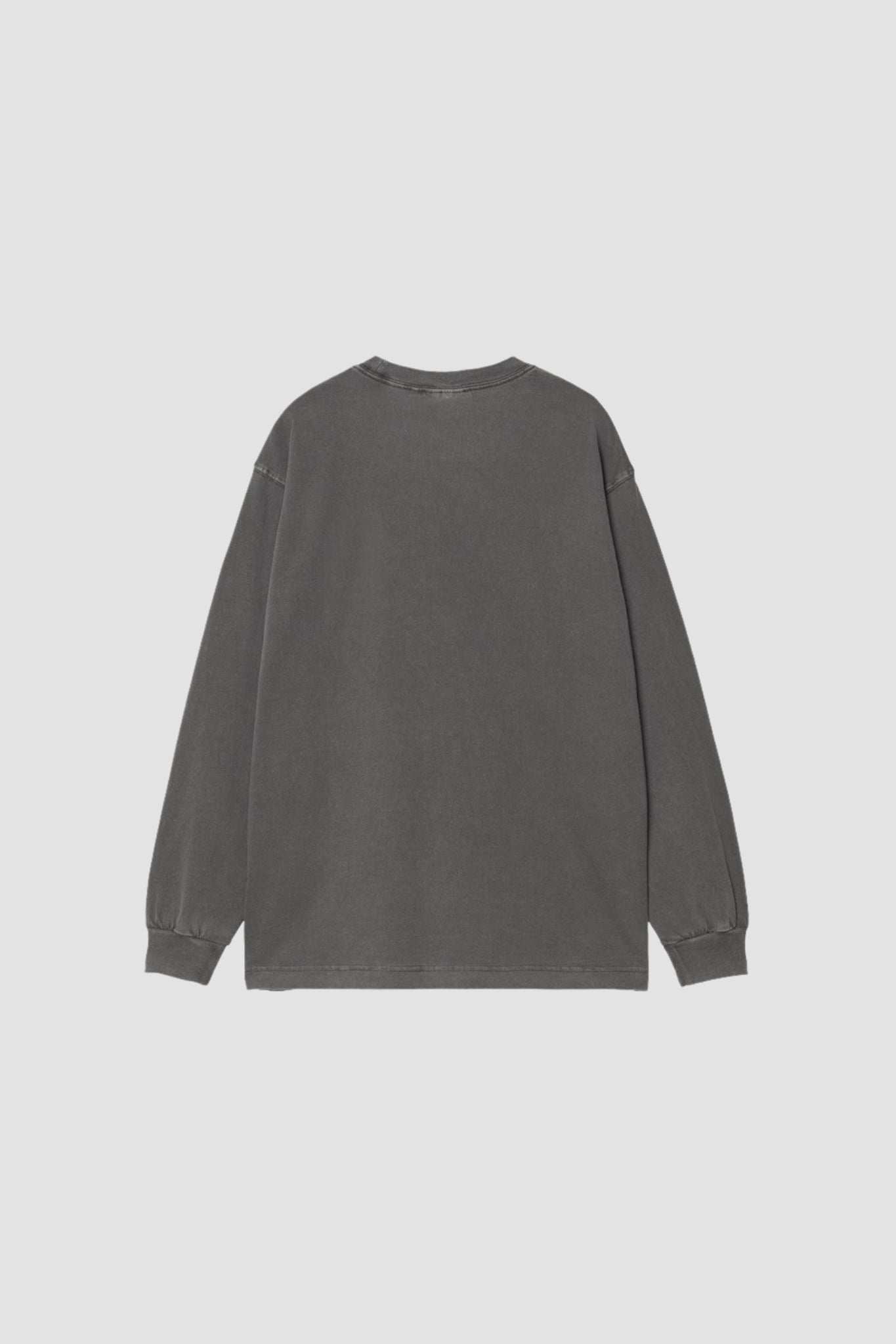 L/S NELSON TEE Graphite garment dyed