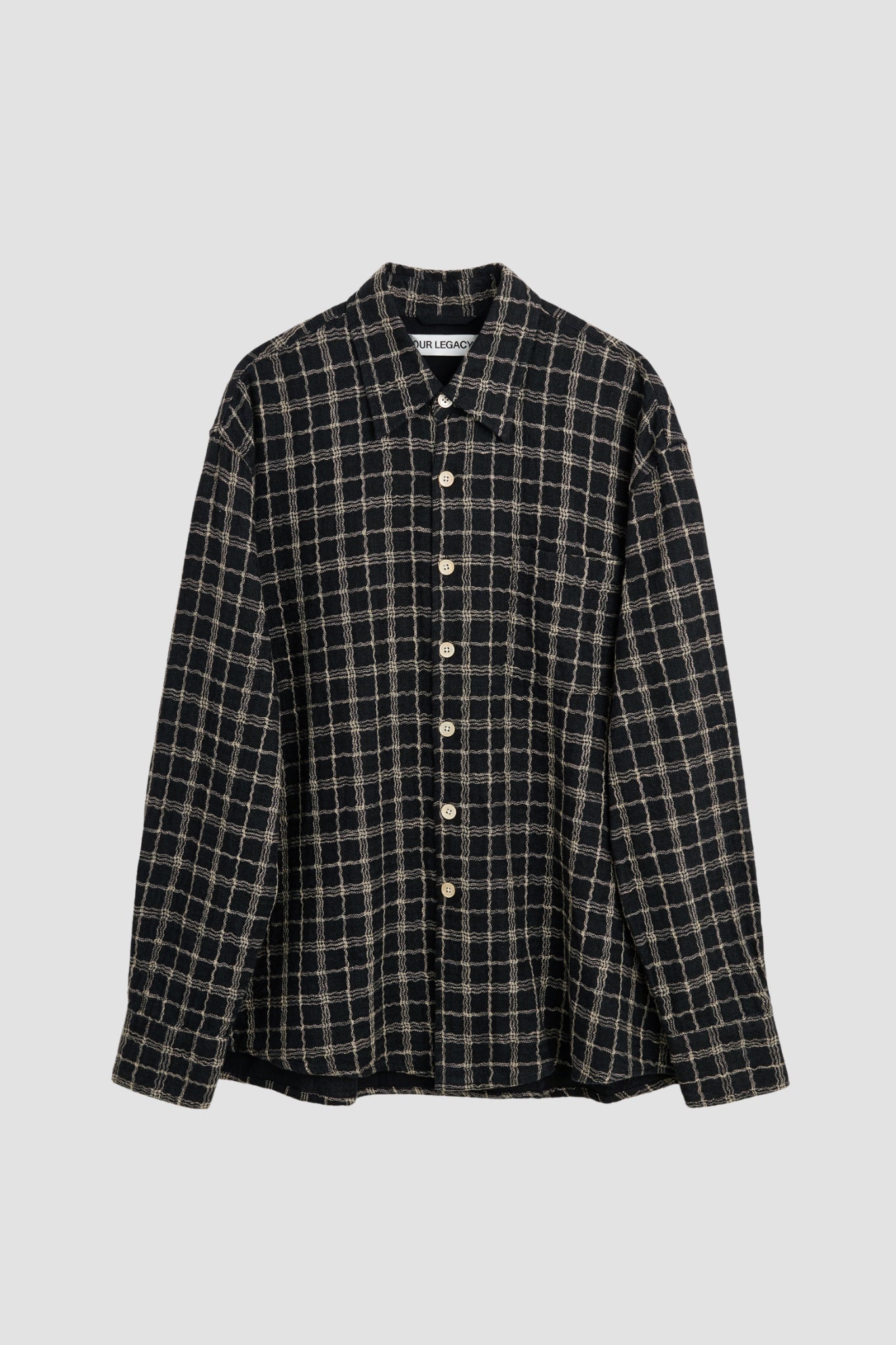 ABOVE SHIRT Black Fishnet Cloth