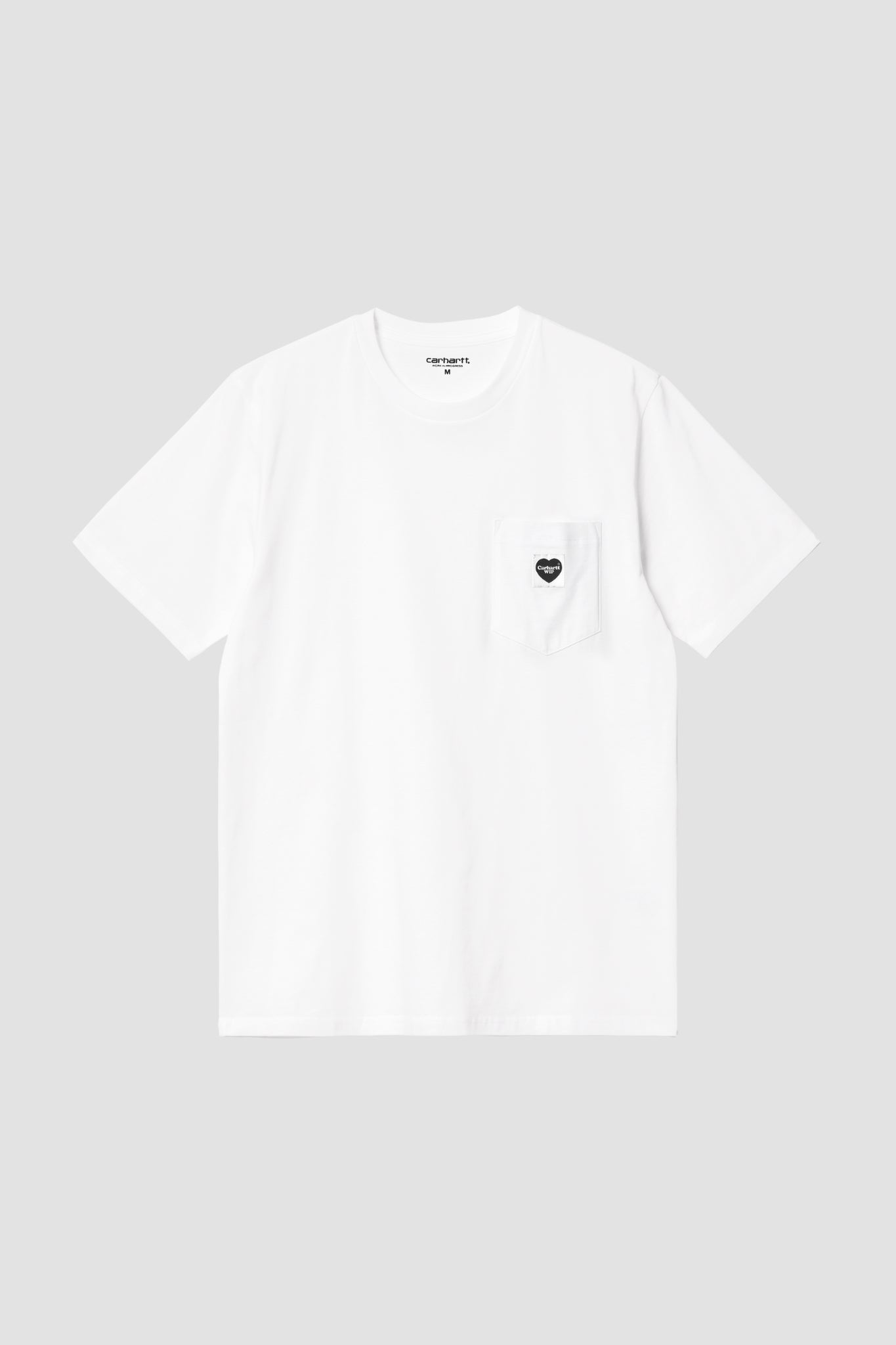 S/S POCKET HEART T-SHIRT White / Black
