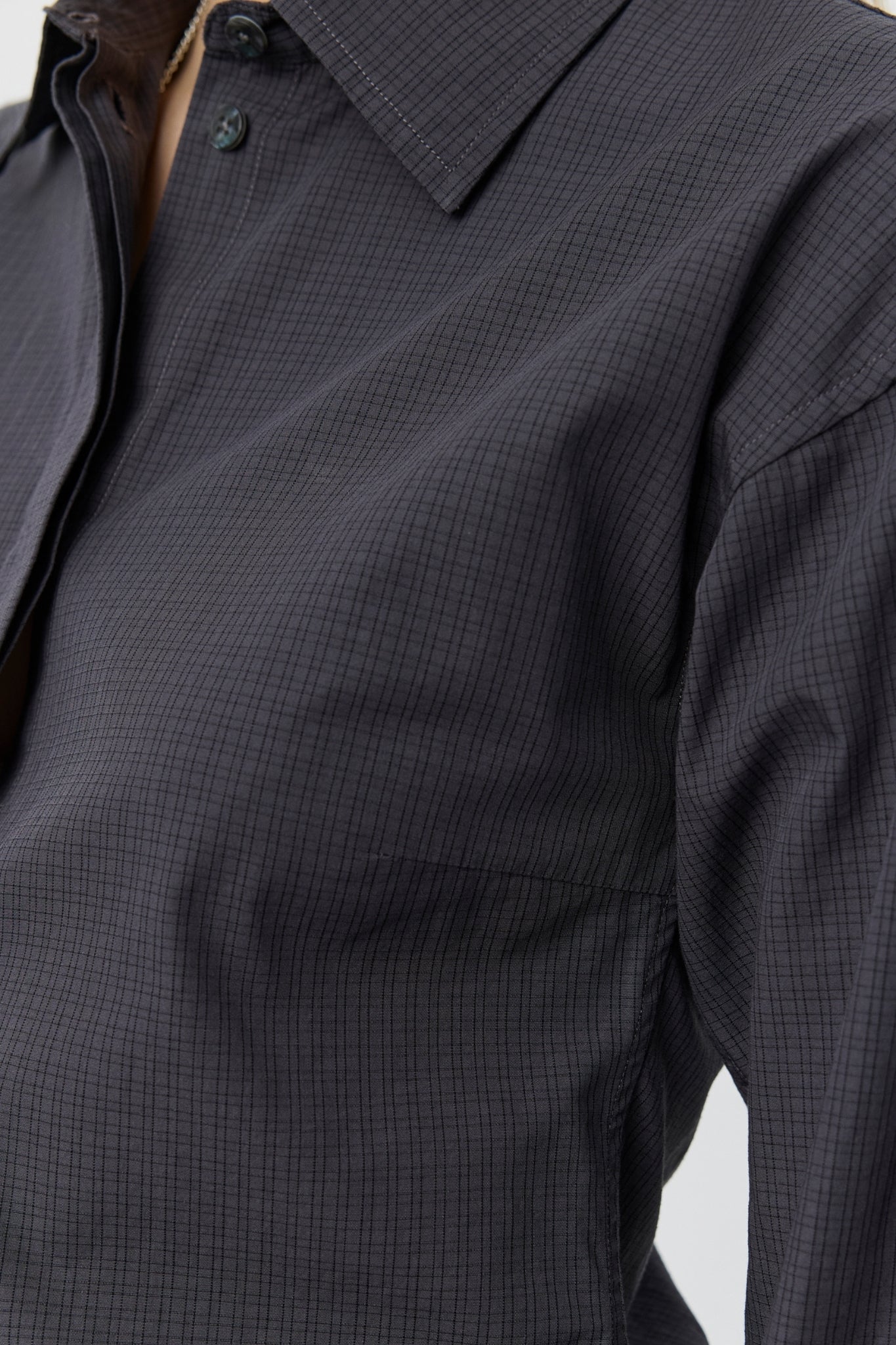 SOFTWARE SHIRT Mushroom Micro CheckPoplin